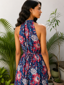 Ocean Petal Halter Dress