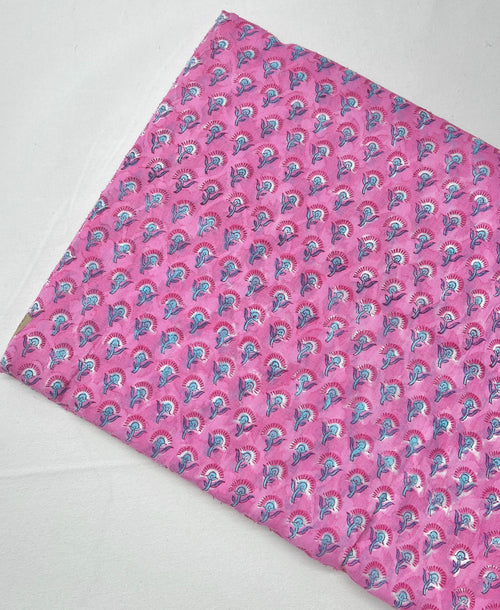 Cotton Dobby Block Printed Fabric