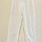 White Narrow Leg Cotton Pants