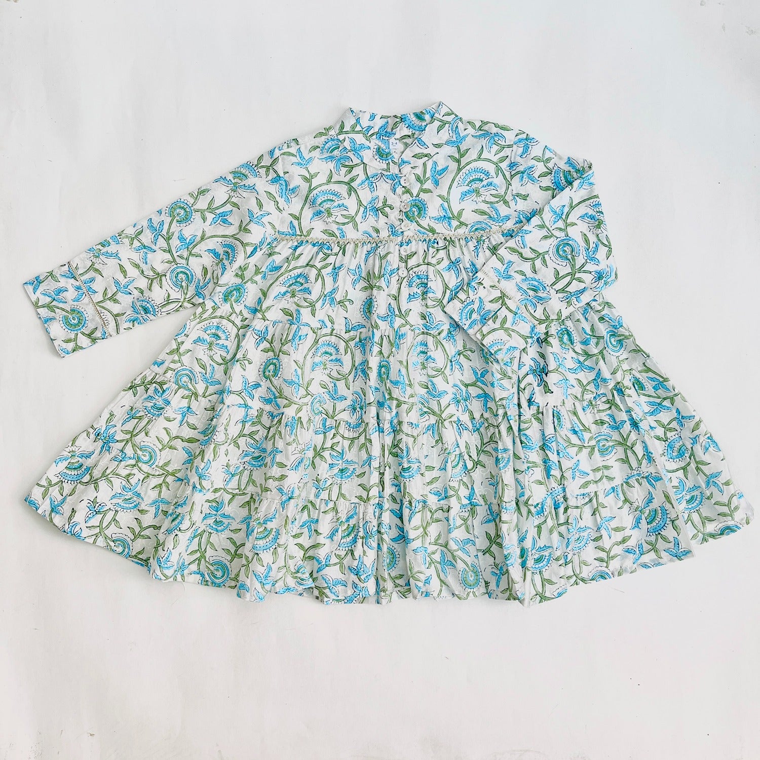 Girls Printed Tiered Dress (0–8 Years)