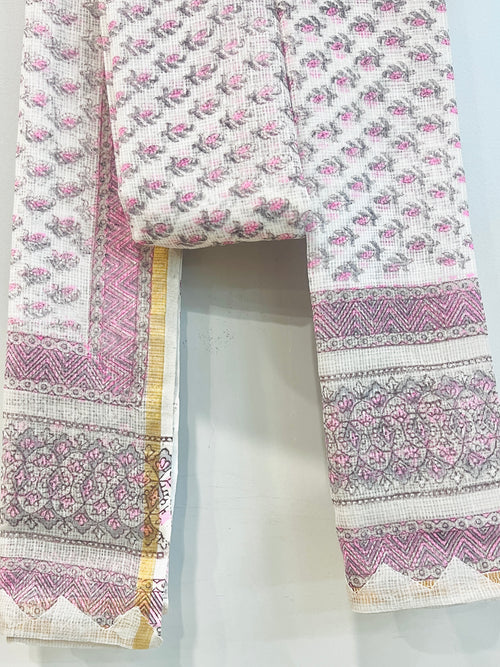 Block Printed Kota Doria Dupatta