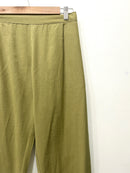Green Narrow Leg Cotton Pants