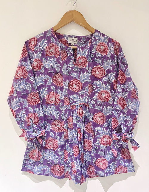Block Printed Cotton Short Top