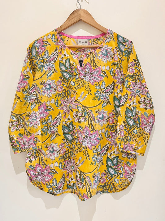 Printed Cotton Short Kurti