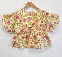 Sunshine Twist Cotton Short Top