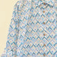 'Most Loved' Blue Ikkat Printed Co-Ord Set