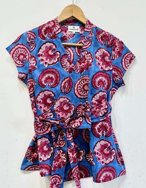 Berry Bloom Wrap Cotton Top