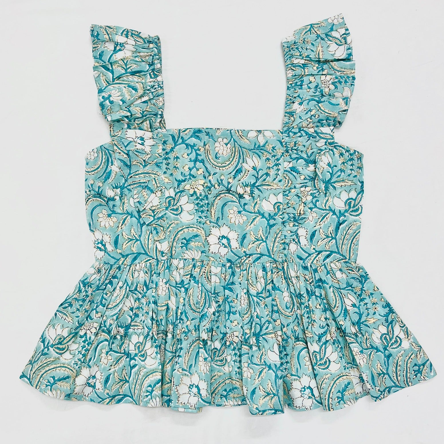 Block Printed Cotton Short Top