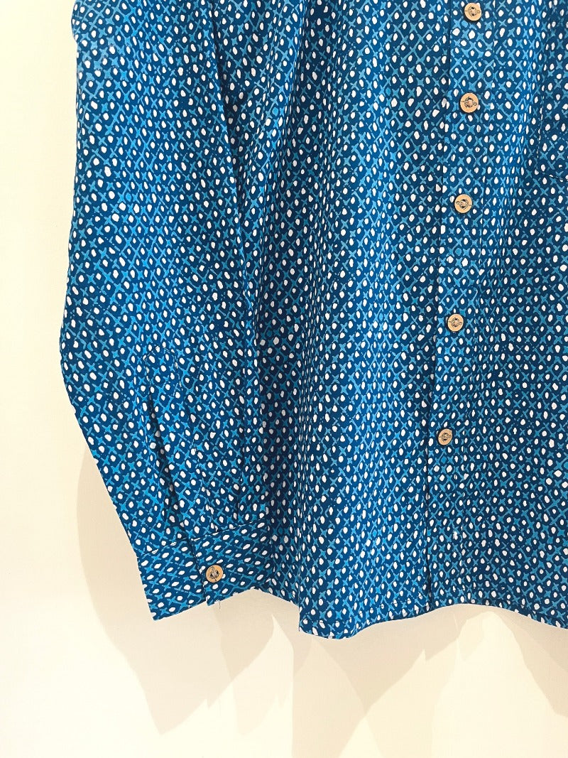 COTTON BLOCK PRINTED FULL SLEEVE SHIRT