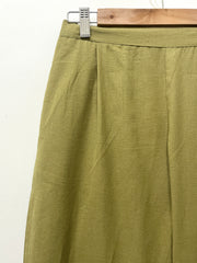 Mehndi Green Narrow Leg Cotton Pants