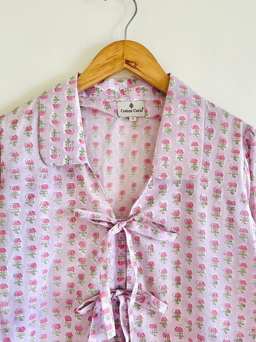 Women’s Cotton Block Printed Short Top