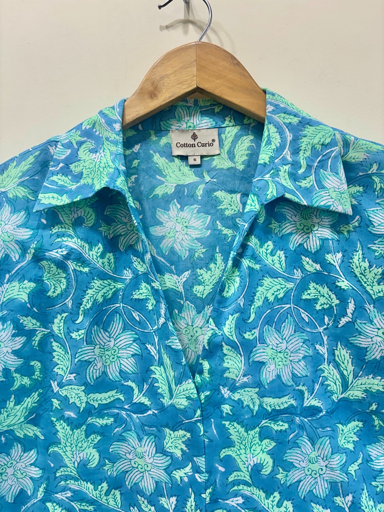 Azure Cotton Short Top
