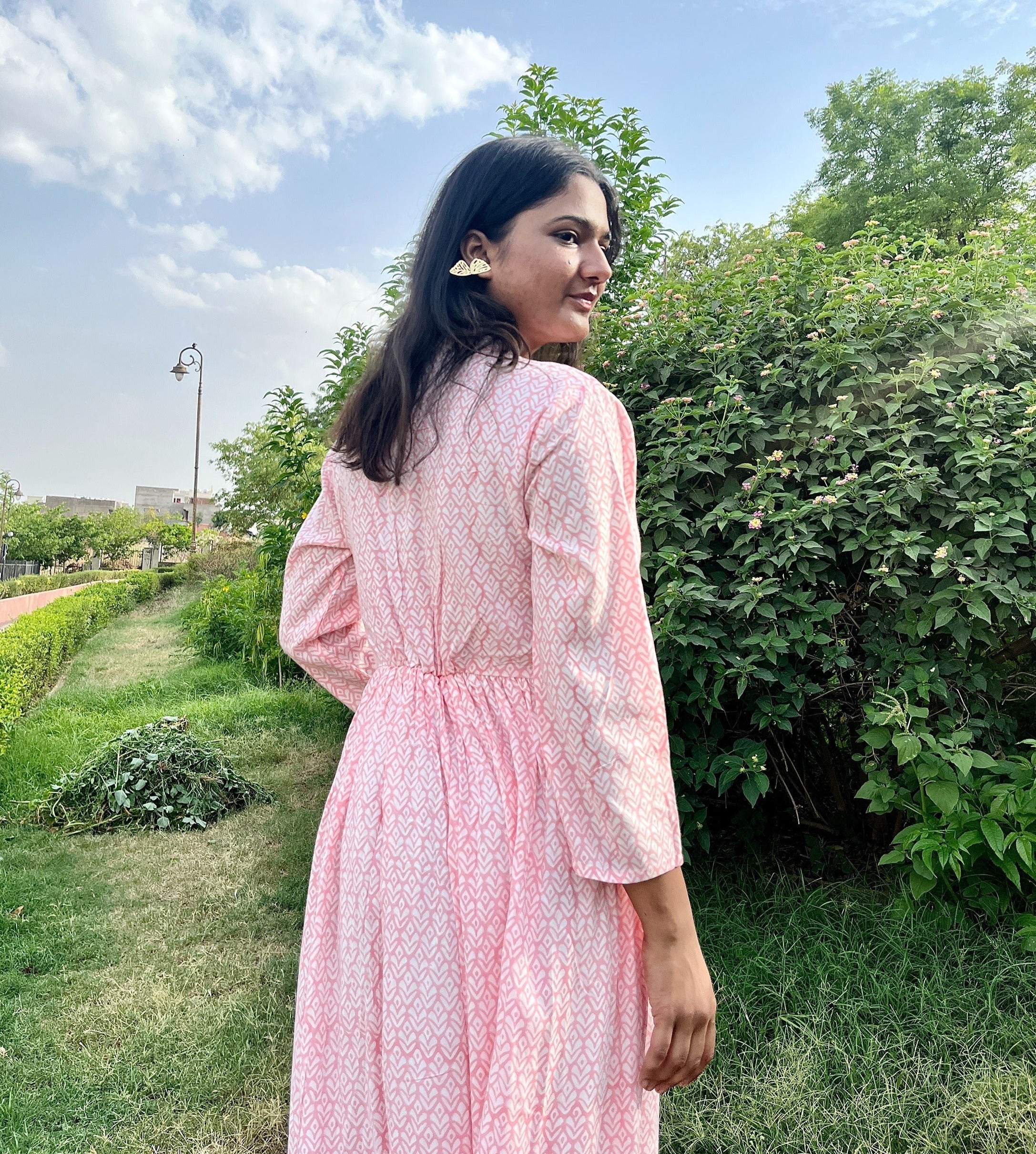 Pink Buti Printed Dress