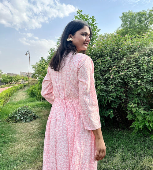 Pink Buti Printed Dress