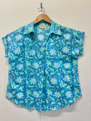 Azure Cotton Short Top