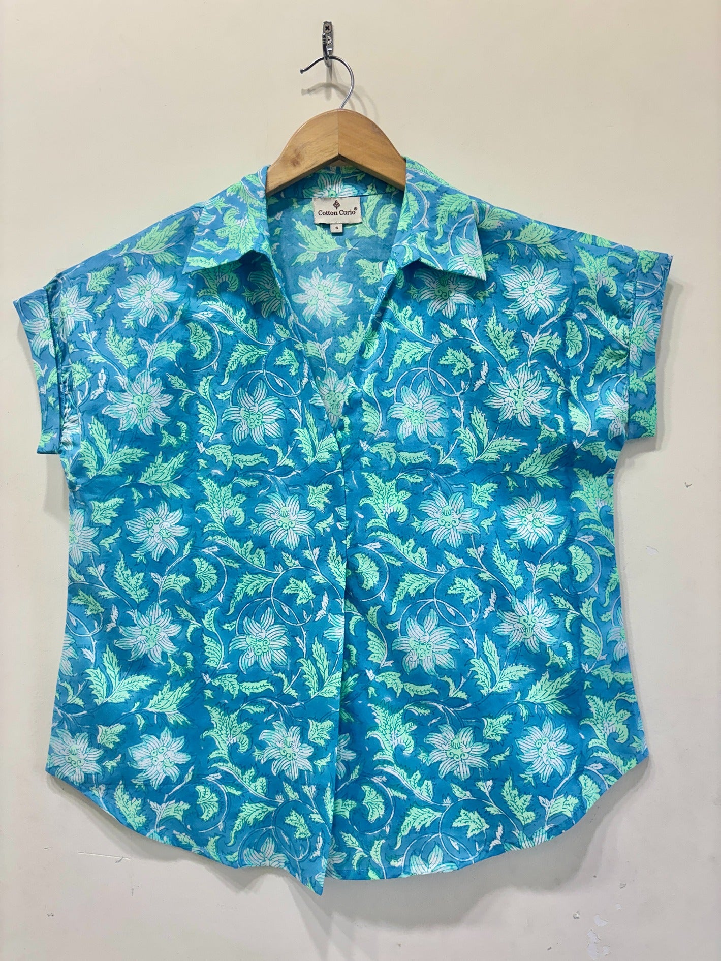 Azure Cotton Short Top