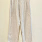Ivory Narrow Leg Cotton Pants