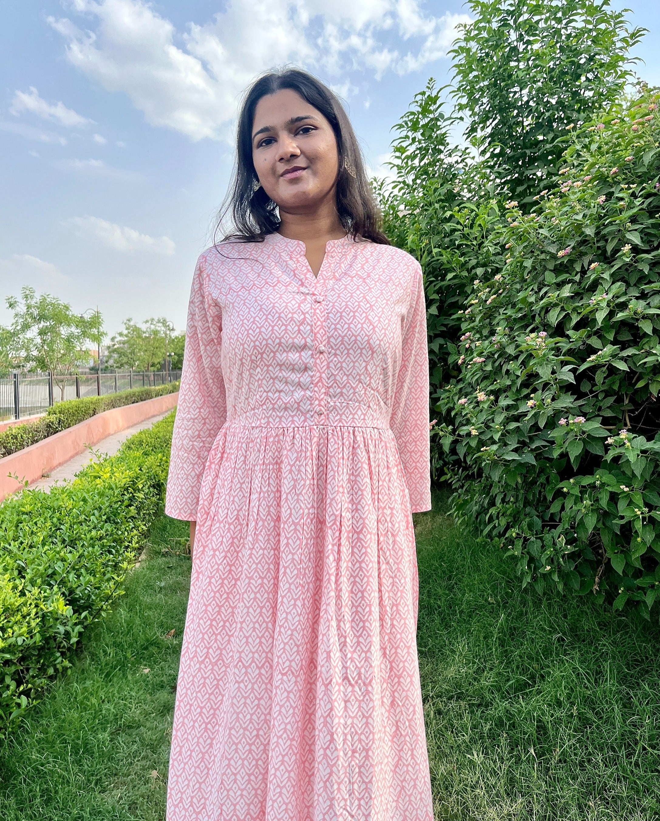 Pink Buti Printed Dress