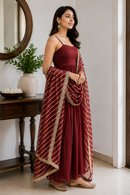 Ruhani Maroon Dress Set