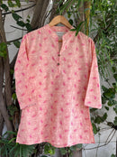 Block Printed Cotton Short Kurti