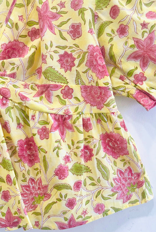 Sunshine Twist Cotton Short Top