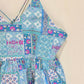 Blue Patchwork Block Printed Cotton Cami Top