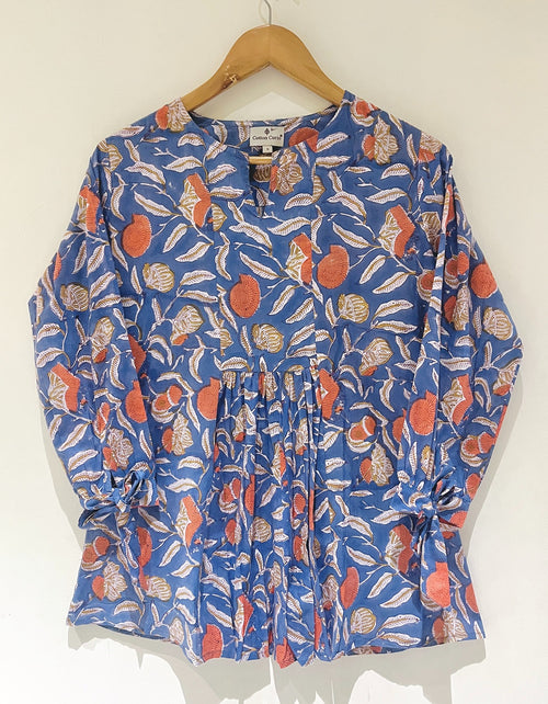 Block Printed Cotton Short Top