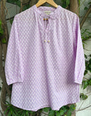 Block Printed Cotton Short Kurti