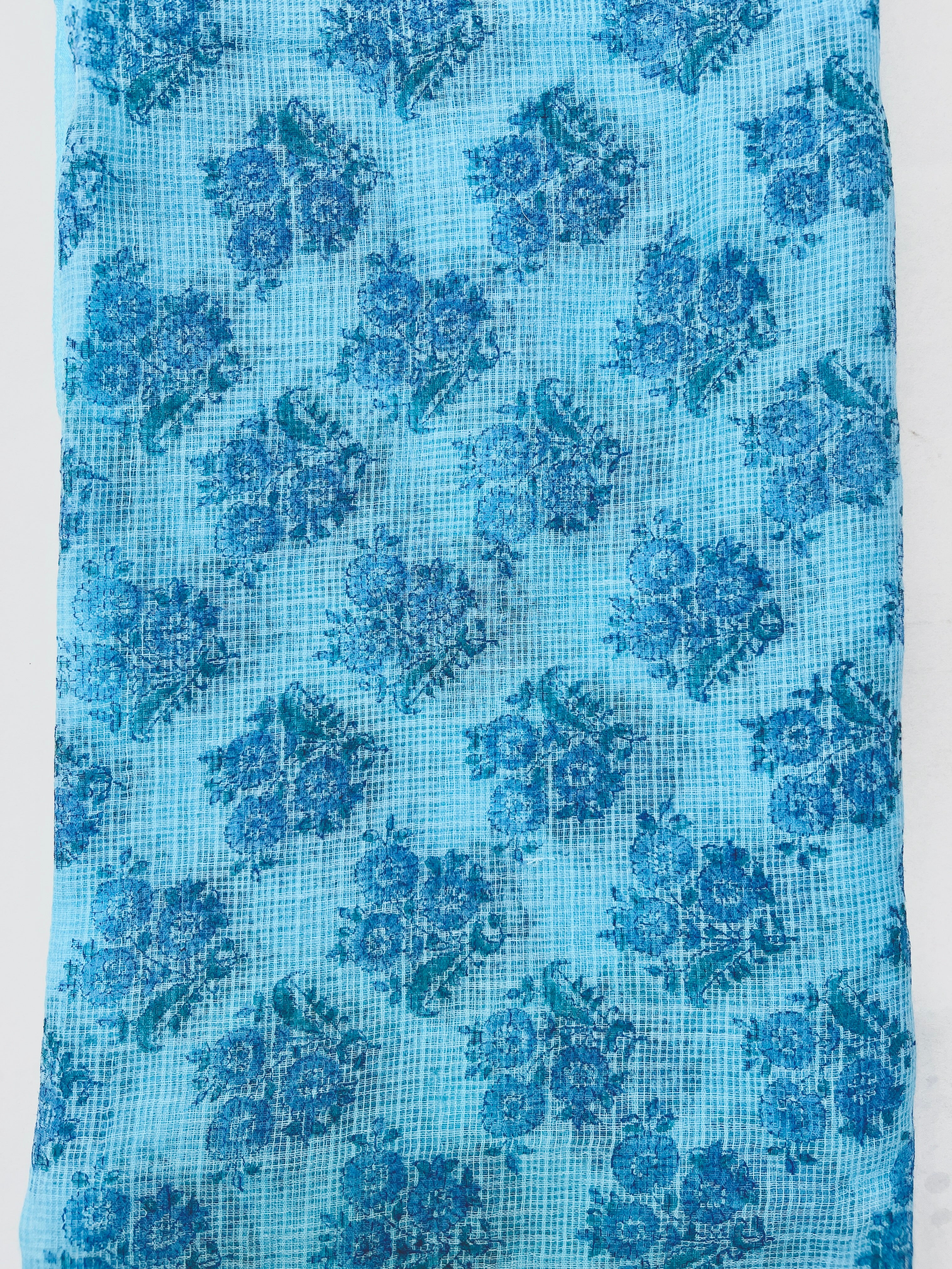 Block Printed Kota Doria Dupatta