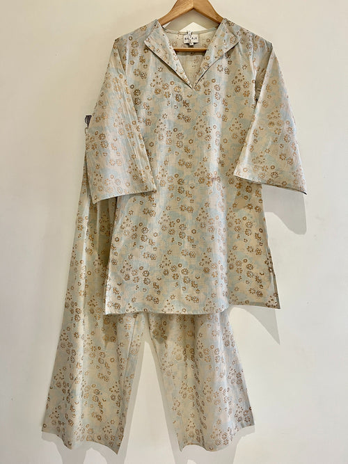 Golden Floral Co-Ord Set