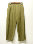 Green Narrow Leg Cotton Pants