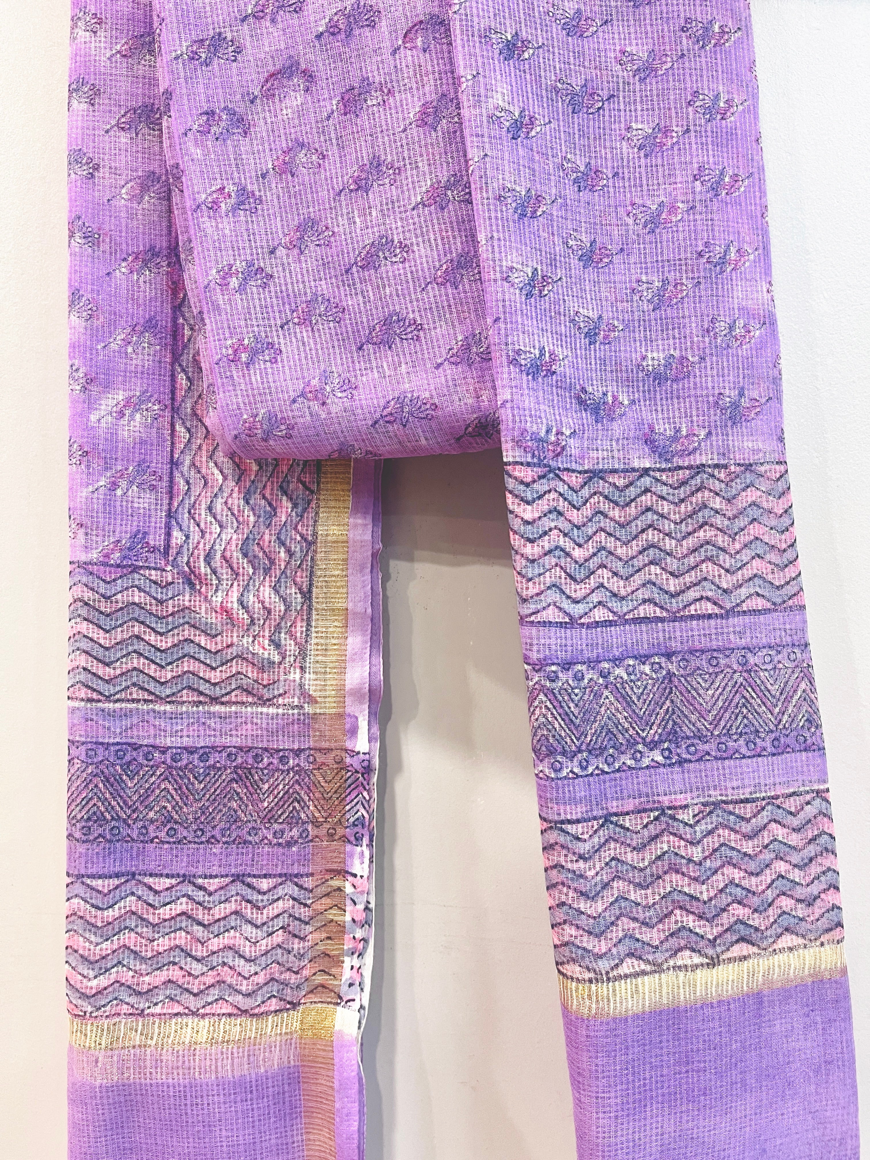 Block Printed Kota Doria Dupatta