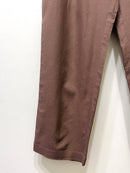 Brown Narrow Leg Cotton Pants