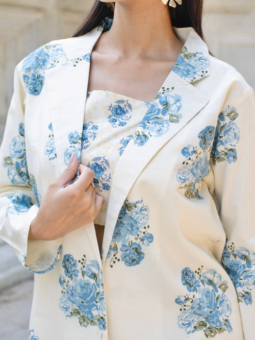 Isha Cotton Blazer Co-Ord set