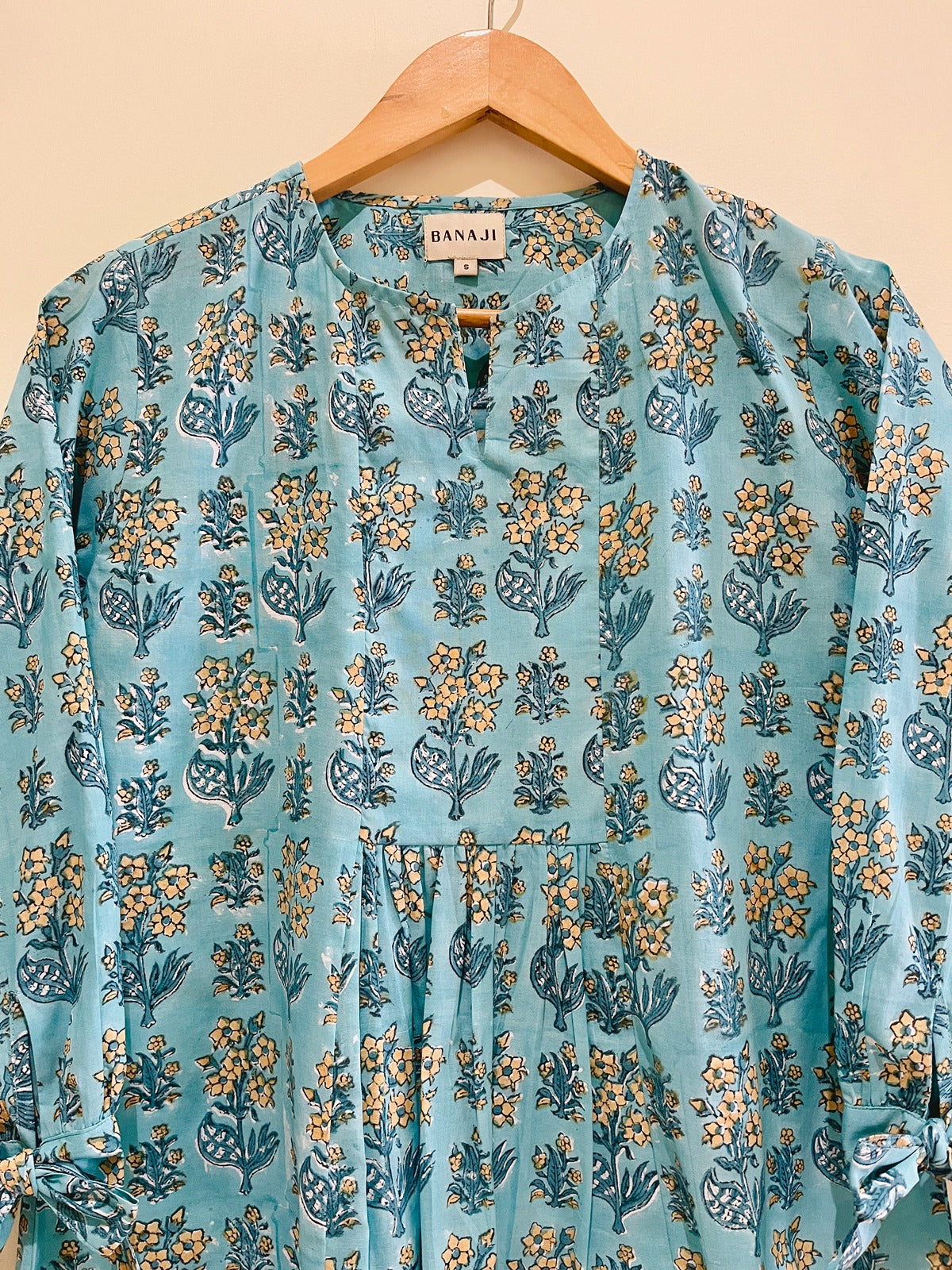 Block Printed Short Top