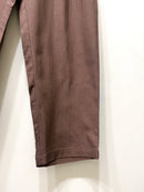 Brown Narrow Leg Cotton Pants