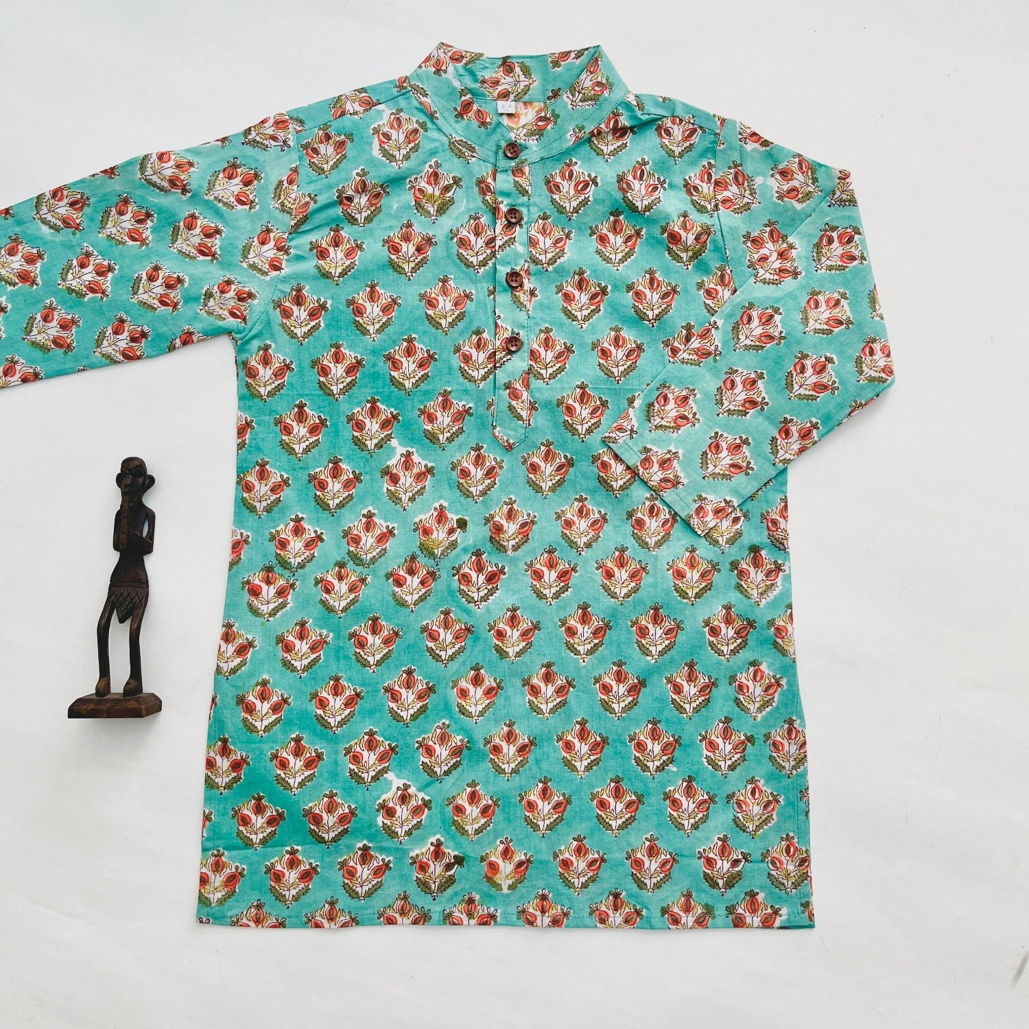 Boys Kurta with White Pants (0–8 Years)