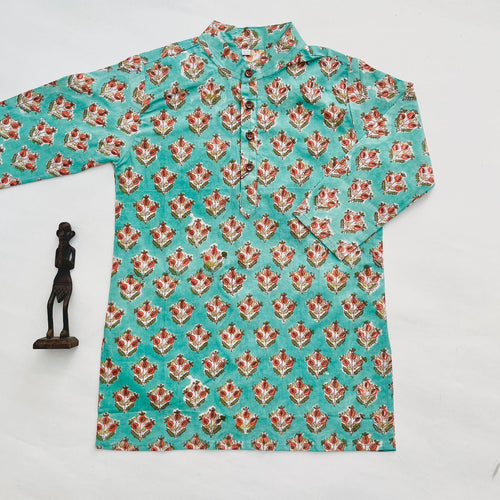 Boys Kurta with White Pants (0–8 Years)