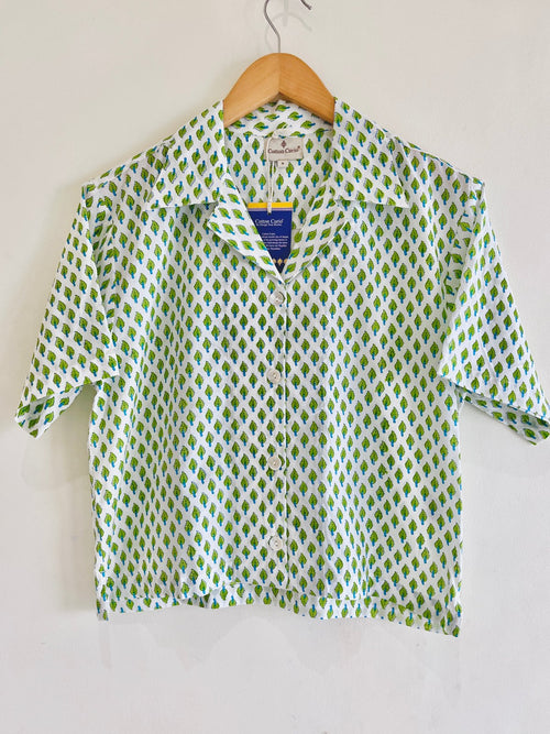 Mint Meadow Cotton Crop Top