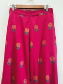Crimson Bloom Cotton Kurta Set