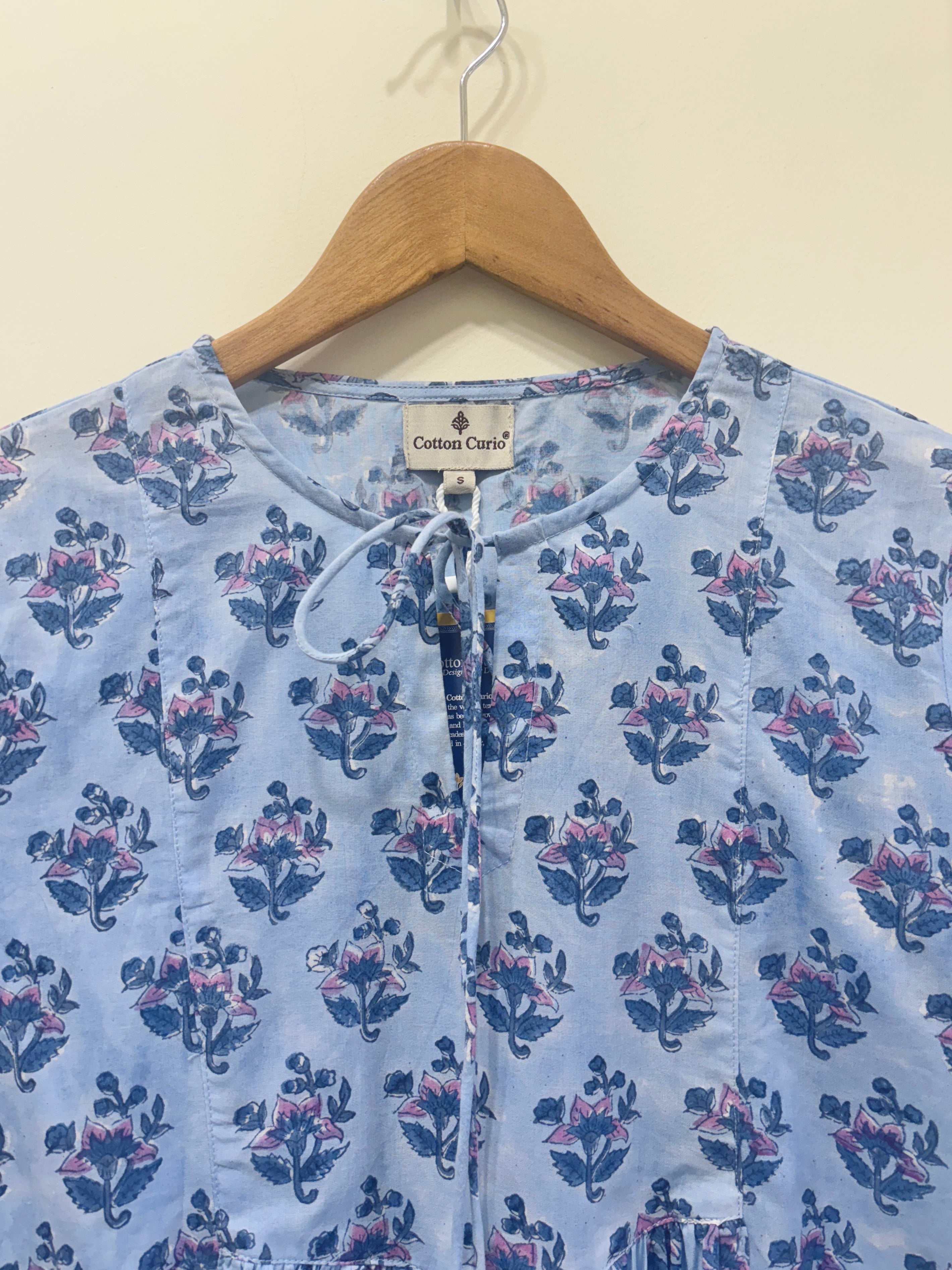 Block Printed Cotton Short Top