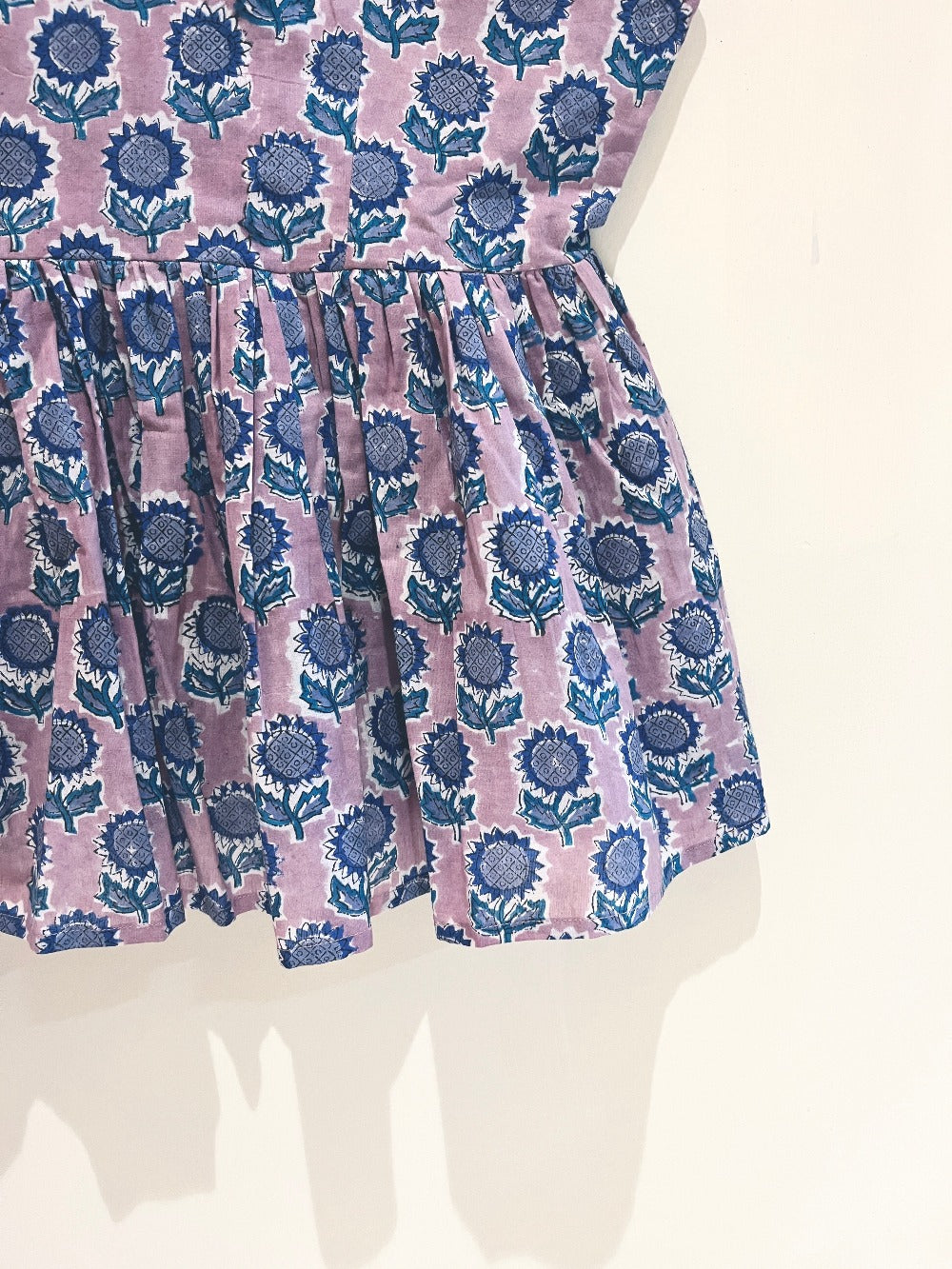 Dusty Rose Block Printed Cotton Cami Top