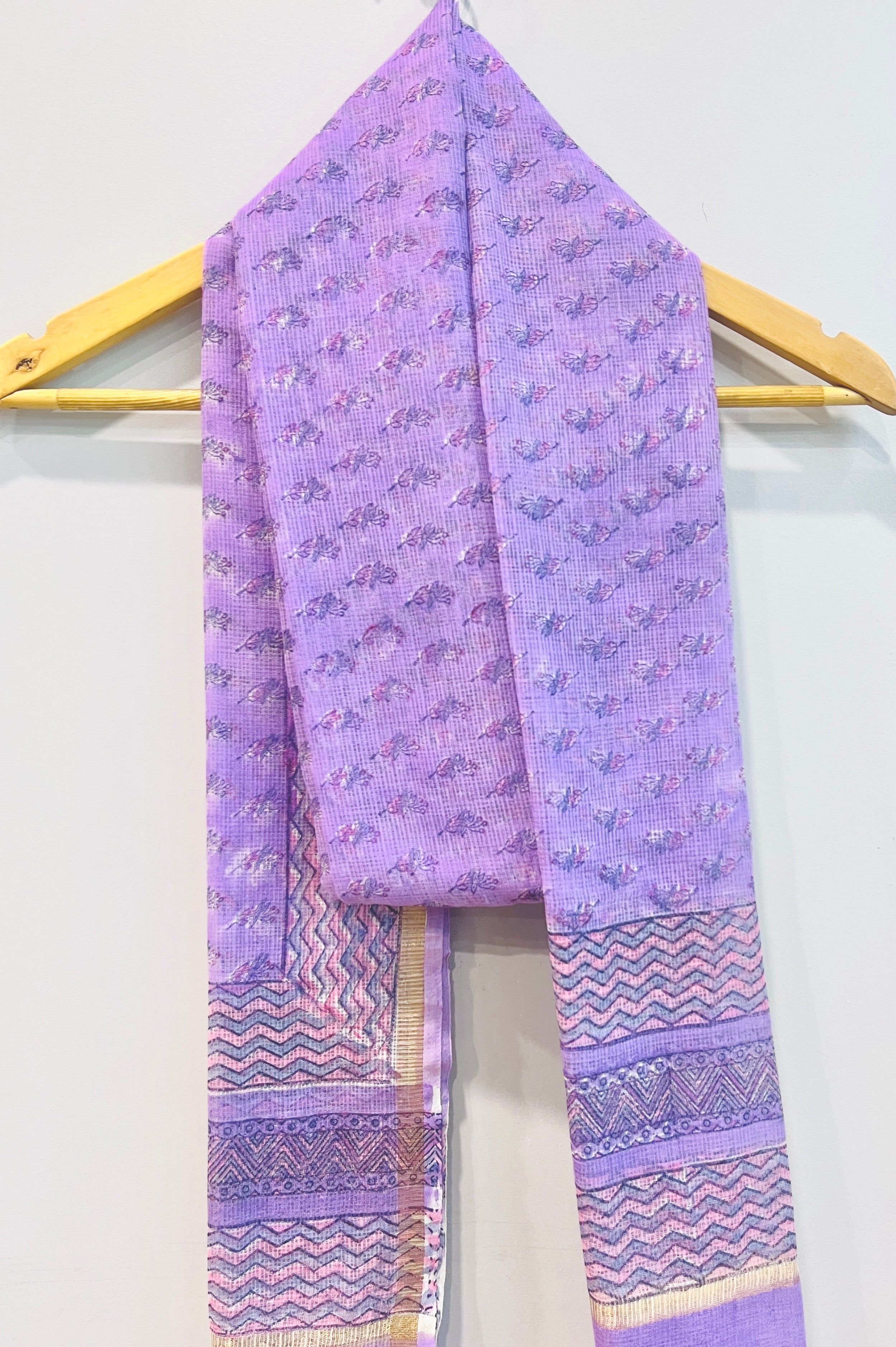 Block Printed Kota Doria Dupatta