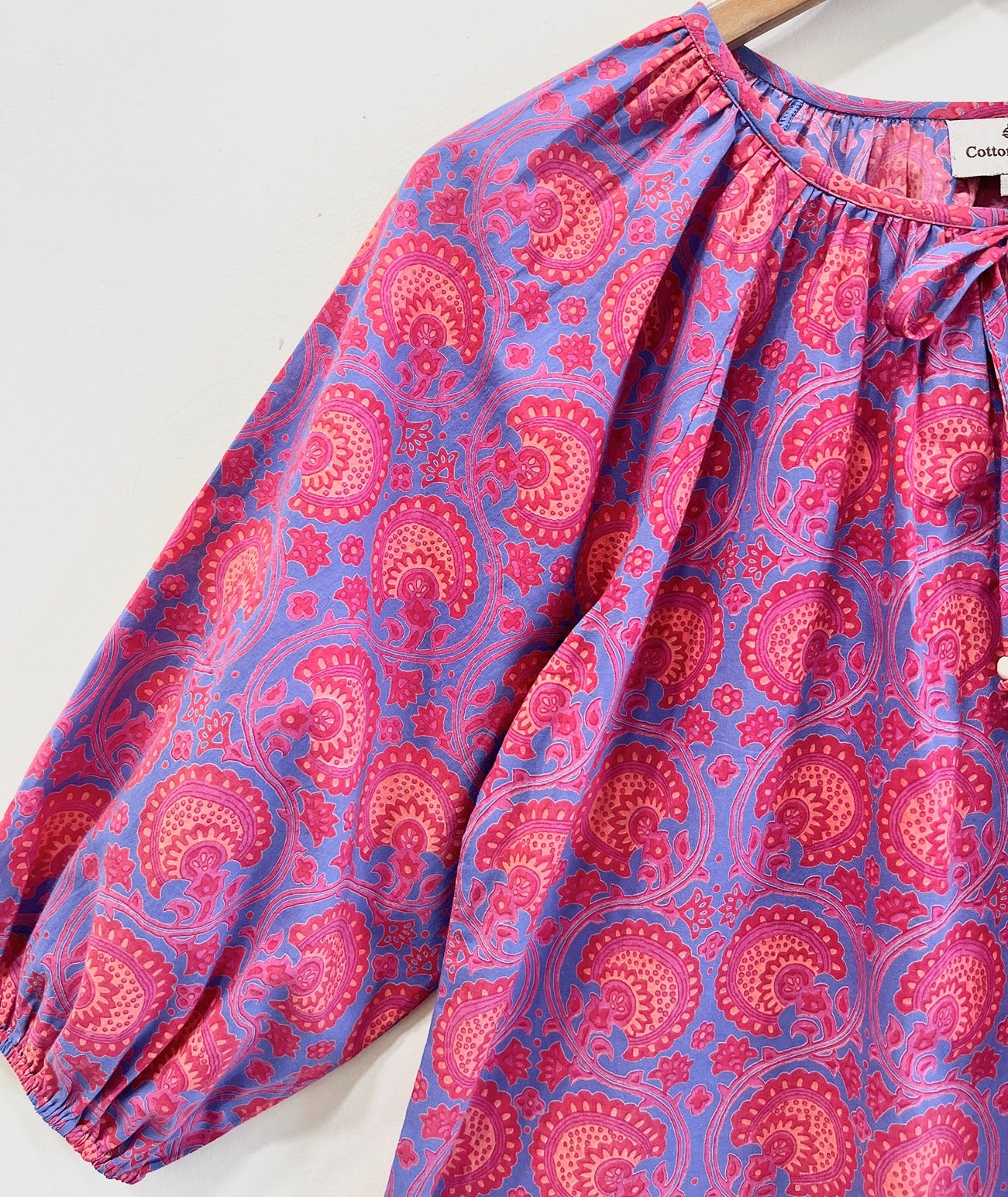 Medallion Gather Cotton Top