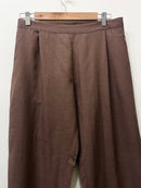Brown Narrow Leg Cotton Pants