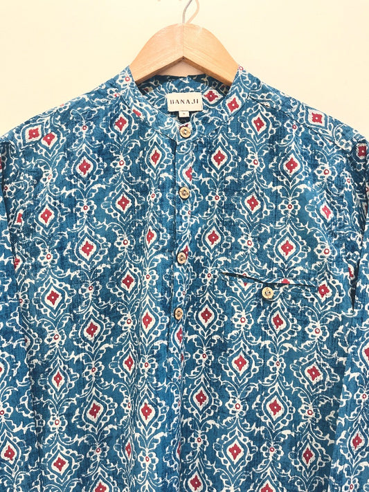 COTTON PRINTED FULL SLEEVE KURTA