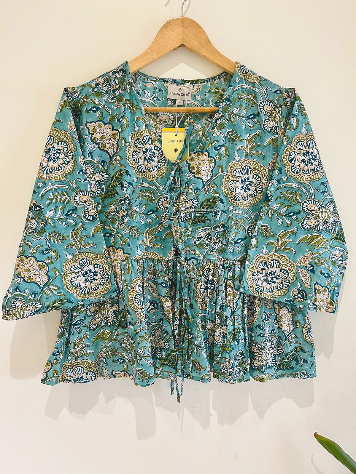 Block Printed Cotton Short Top