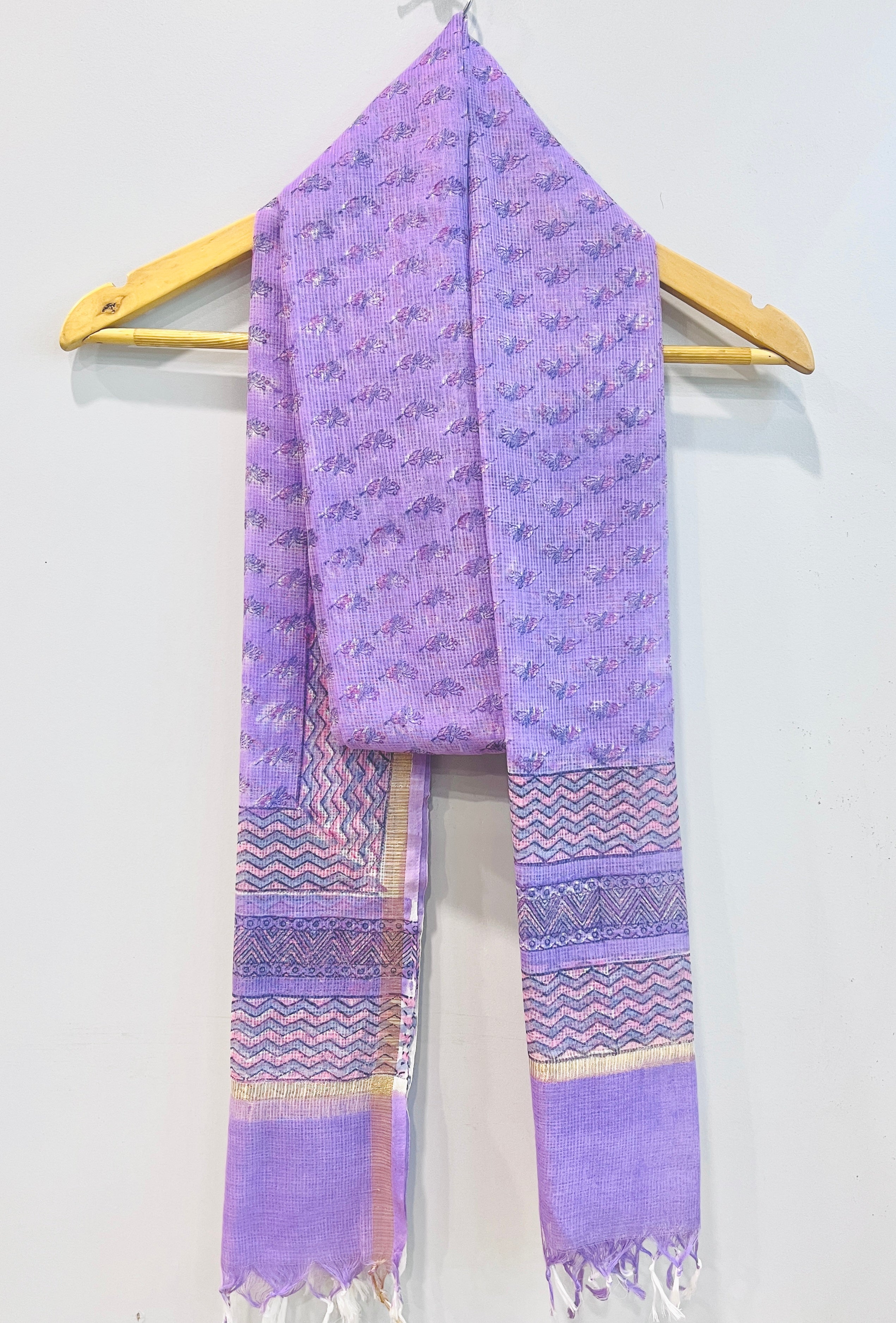 Block Printed Kota Doria Dupatta