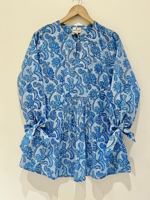 Block Printed Cotton Short Top