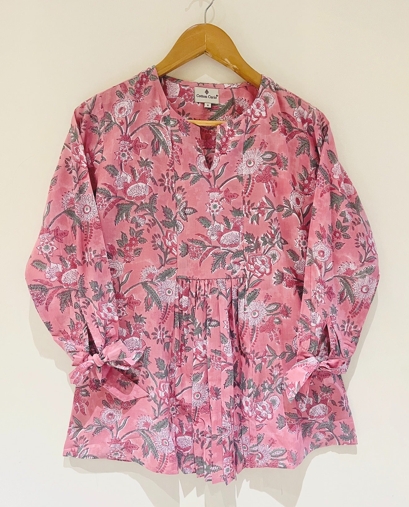 Blush Block Printed Short Top